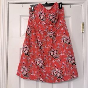 Strapless Floral Sundress with Pockets!